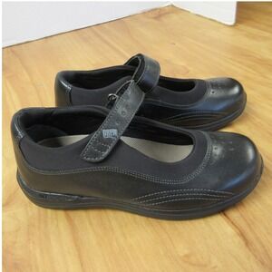 DREW Rose‎ Adjustable Strap Black Leather Shoes Sz 6 Casual Walking Sneakers NEW